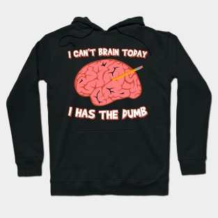 I Can't Brain Today I Has The Dumb Hoodie